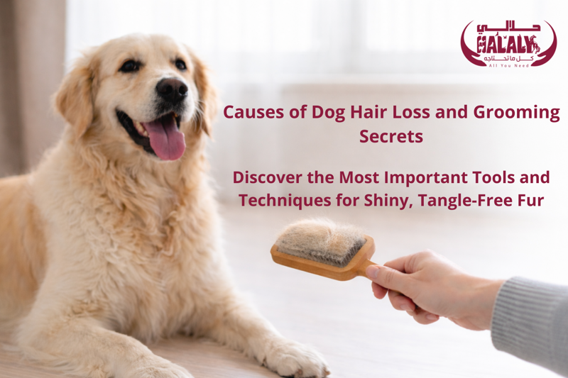 Causes of Dog Hair Loss and Grooming Secrets .. Discover the Most Important Tools and Techniques for Shiny, Tangle-Free Fur
